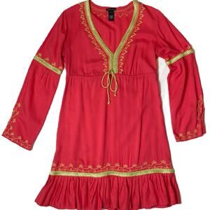 Moda International Embroidered Detail Dress Size Small